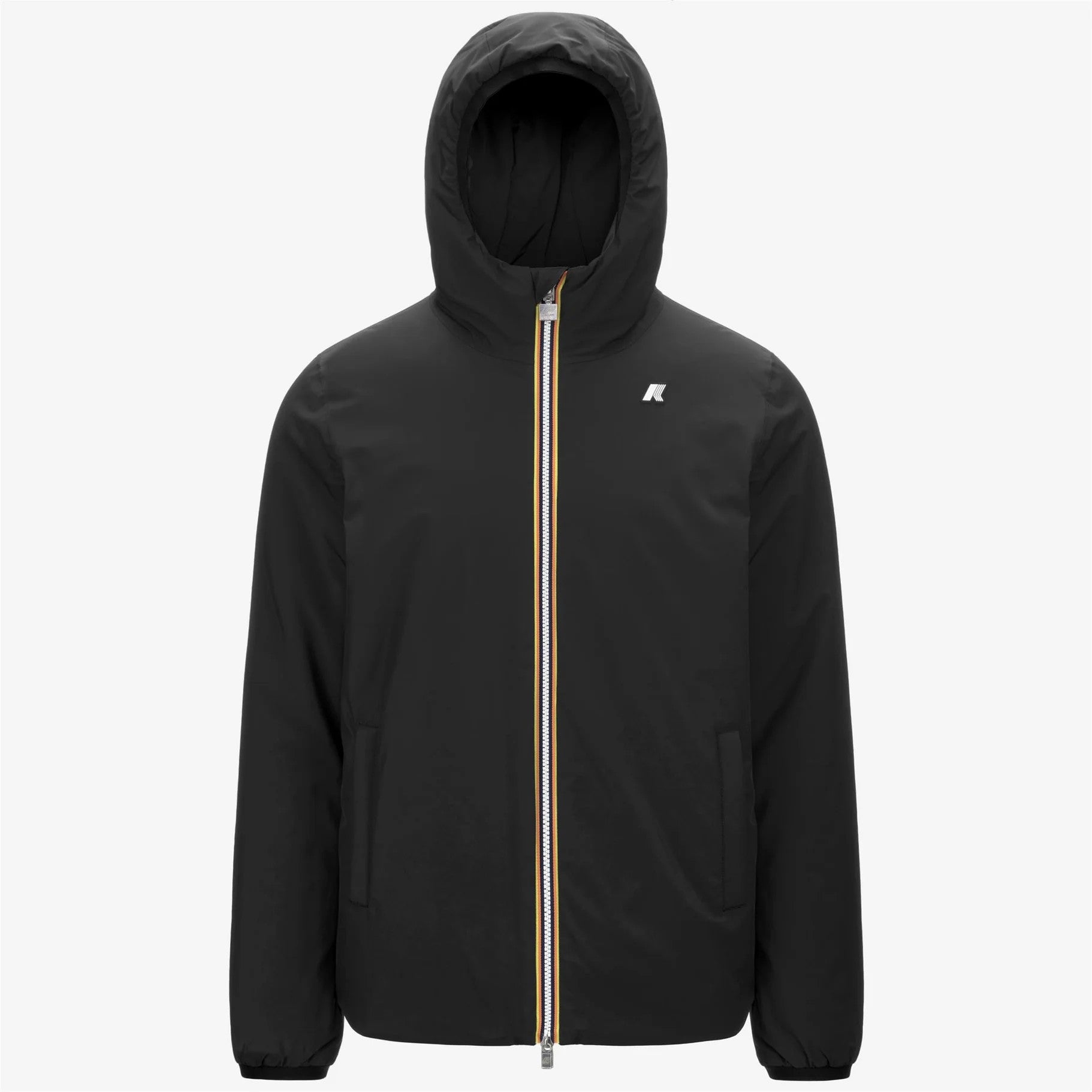 Giacca uomo K-Way Jack St Reversible black pure-green blackish impermeabile reversibile con imbottitura Primaloft