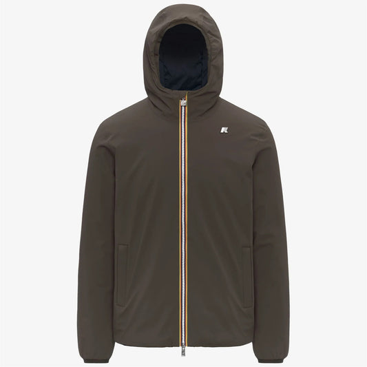 Giacca uomo K-Way Jack St Reversible impermeabile slim fit con imbottitura Primaloft