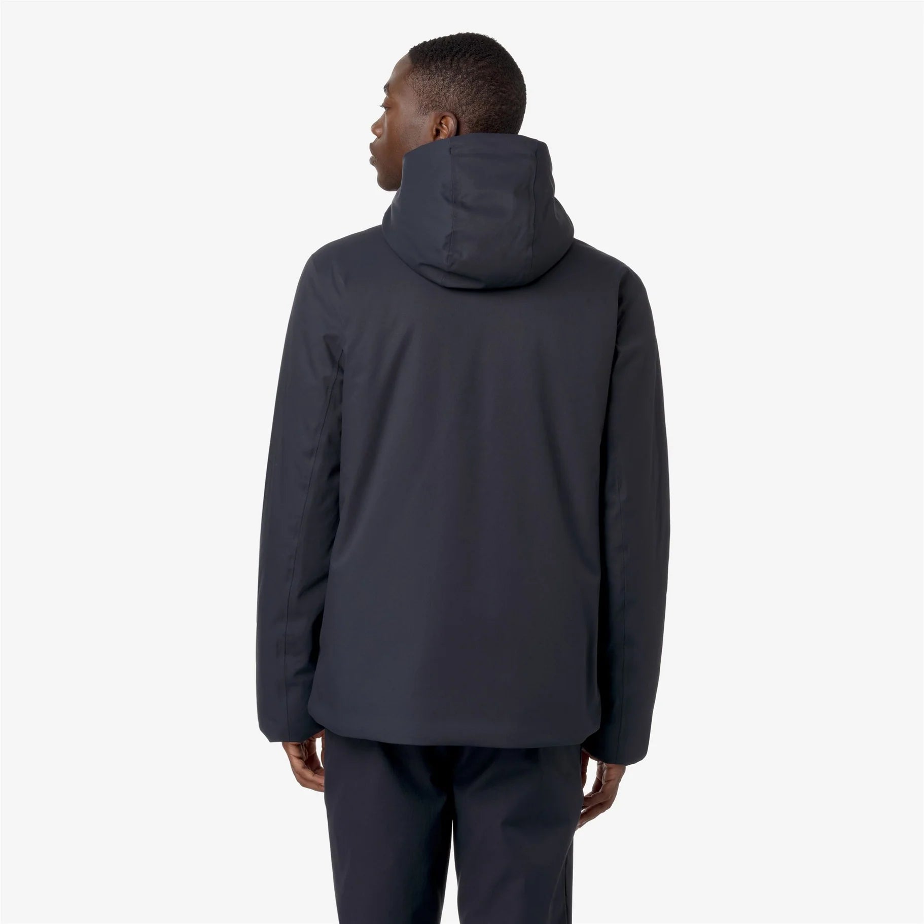 Giacca uomo K-Way Jacko Twill Marmotta blu impermeabile con imbottitura PrimaLoft dietro