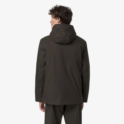 Giacca uomo K-Way Jacko Twill Marmotta impermeabile con imbottitura PrimaLoft vista dietro