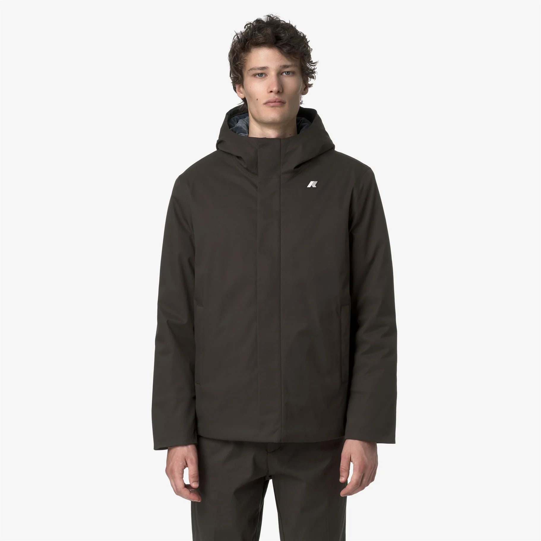 Giacca uomo K-Way Jacko Twill Marmotta impermeabile con imbottitura PrimaLoft vista fronte