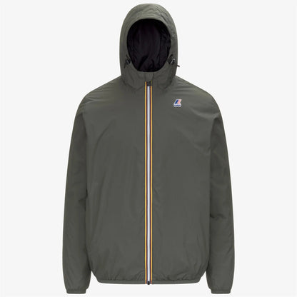 Giubbino unisex K-Way Claude verde scuro in tessuto riciclato impermeabile e traspirante