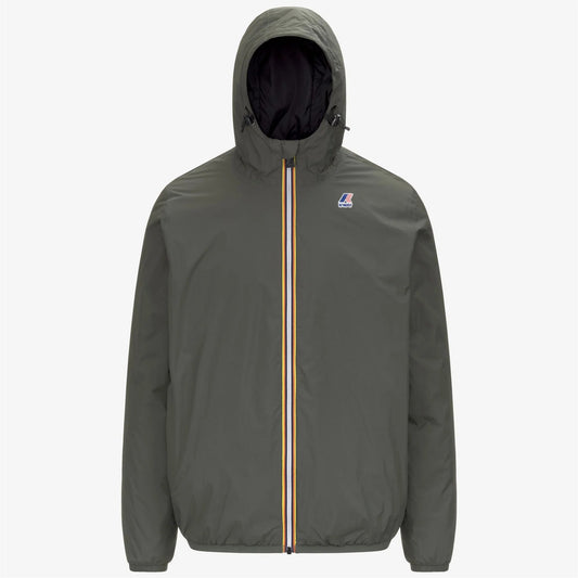 Giubbino unisex K-Way Claude verde scuro in tessuto riciclato impermeabile e traspirante