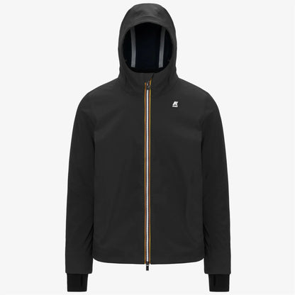 K-Way giacca corta uomo Jacko Bonded impermeabile con fodera in pile colore nero blu
