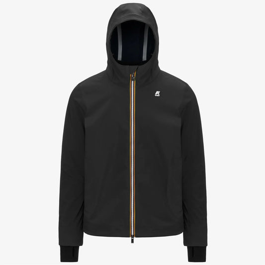 K-Way giacca corta uomo Jacko Bonded impermeabile con fodera in pile colore nero blu