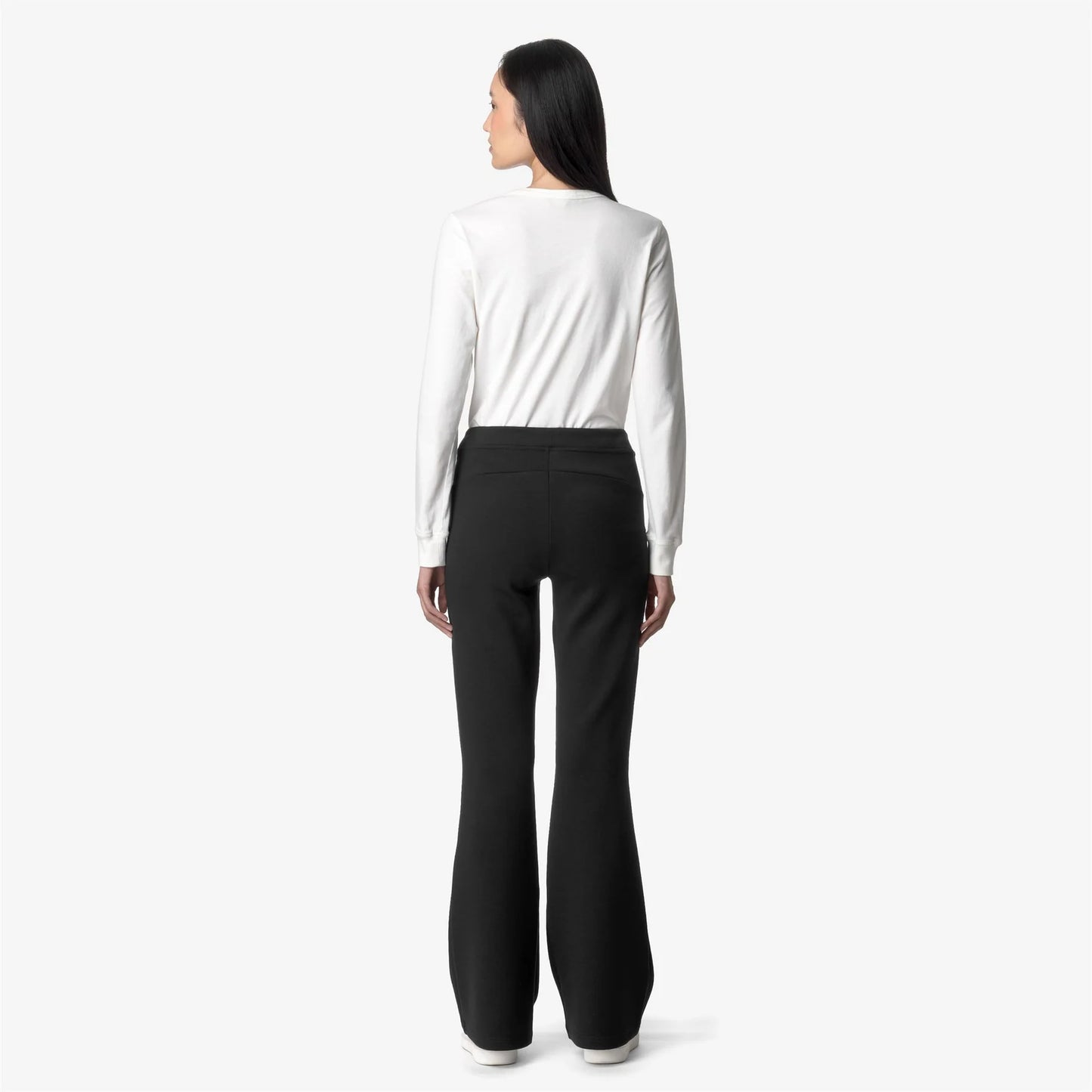 K-Way pantaloni donna Jenny sportivi flare colore nero grigio dietro