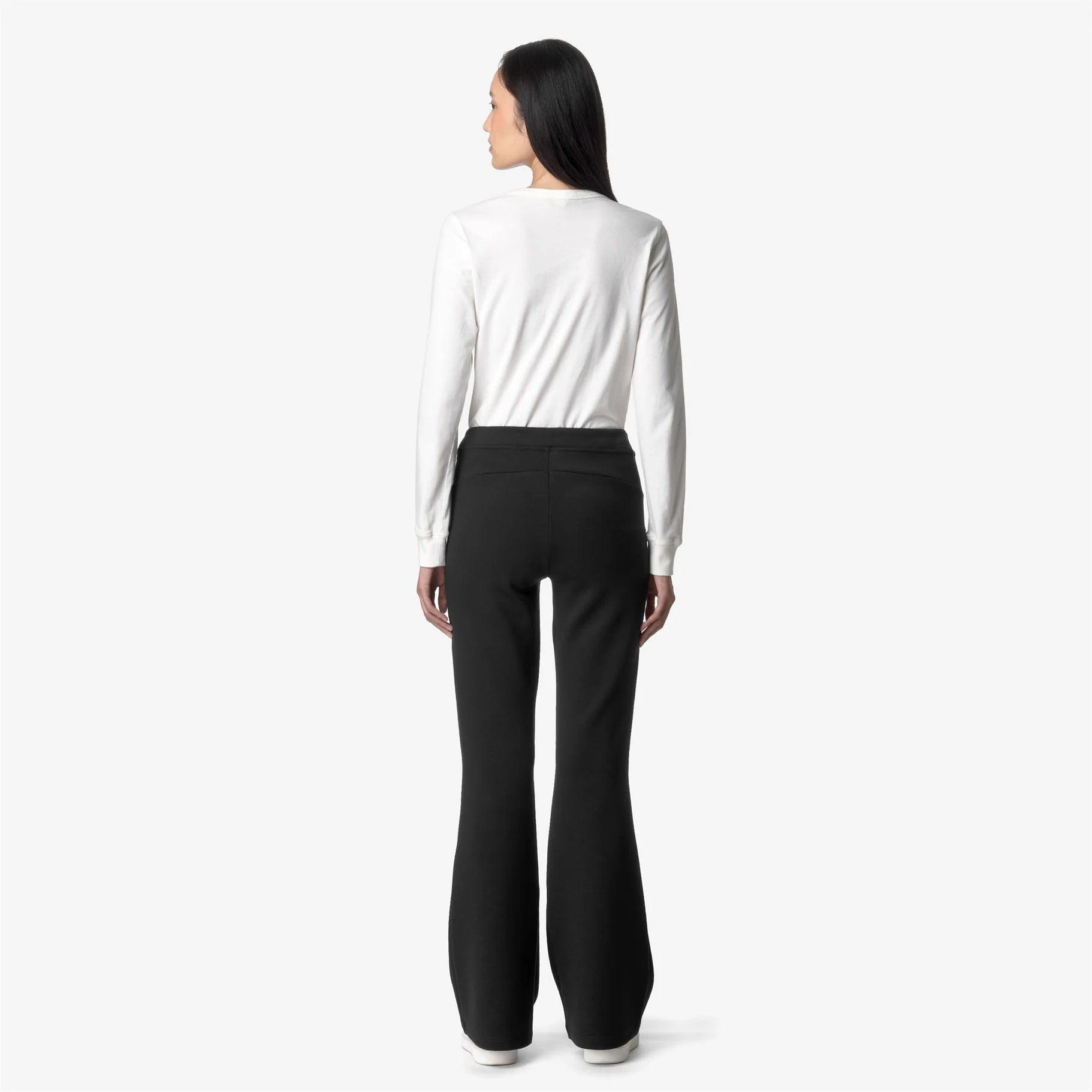 K-Way pantaloni donna Jenny sportivi flare colore nero grigio dietro