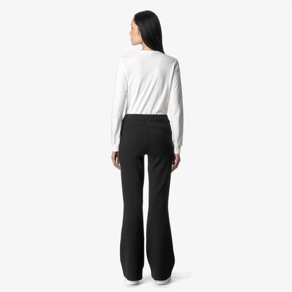K-Way pantaloni donna Jenny sportivi flare colore nero grigio dietro