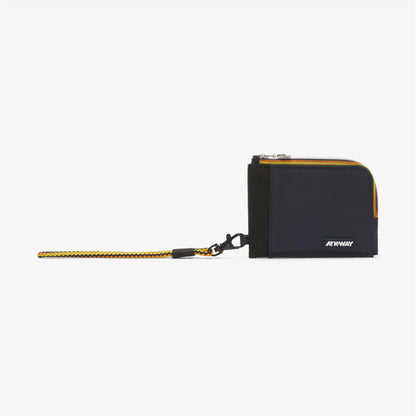 Portafoglio K-Way Villebonne unisex blu impermeabile con slot carte e tasca monete