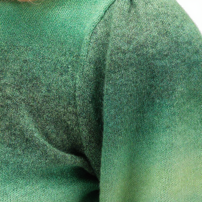 Maglia Donna White Wise Degradé Manica Palloncino Verde