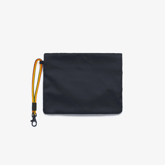 Beauty case K-Way Nimes unisex impermeabile in nylon blu con zip multicolor dietro