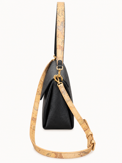 1^ Classe borsa donna sottospalla con patta nero LG35 M630 0001 - immagine 3
