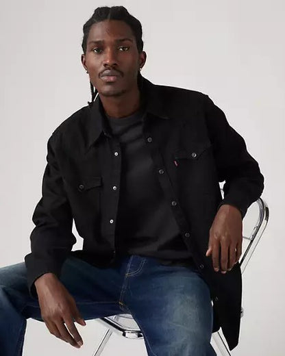 Levi’s Denim Western Shirt uomo in denim nero Marble Black