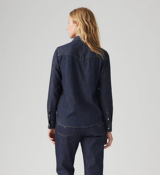 Levi's Camicia donna Iconic Western Linen+ Denim Shirt 16786-0101