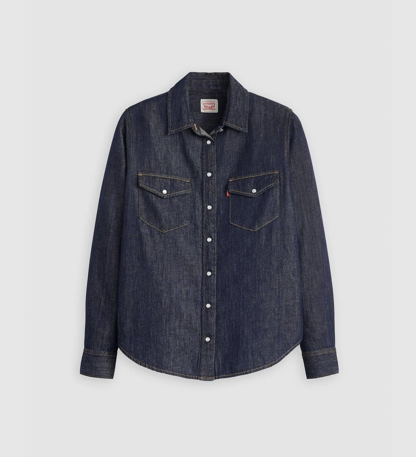 Levi's Camicia Donna Iconic Western Linen+ Denim Blu Scuro Regular Fit