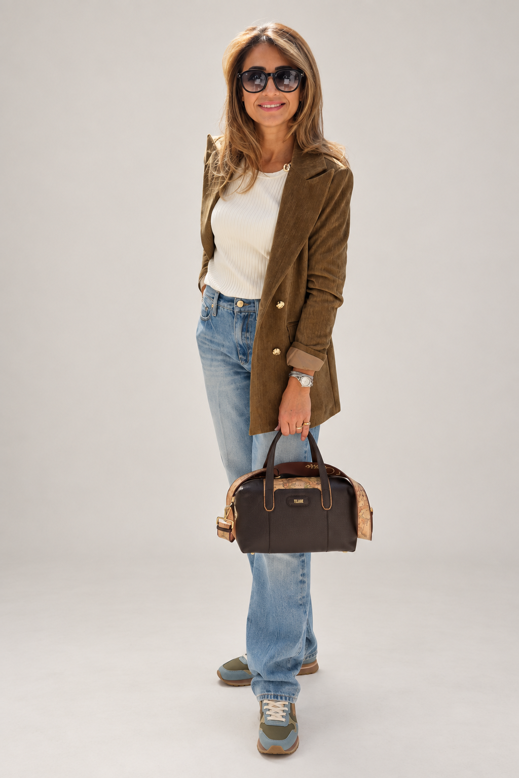 WHITE WISE giacca donna doppiopetto con resca WW21554 - immagine 4