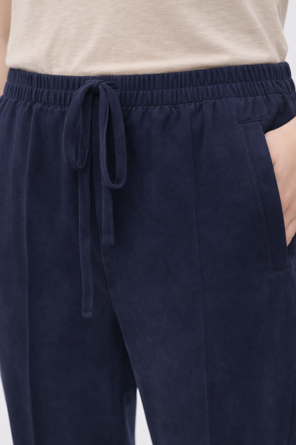 Pantalone Donna Circolo 1901 Lana Vergine Coulisse Blu