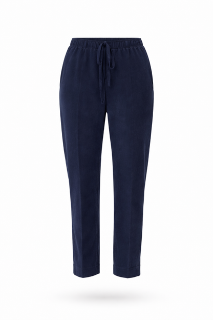 Pantalone Donna Circolo 1901 Lana Vergine Coulisse Blu