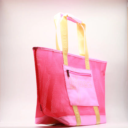 Blauer borsa donna knitted polyester tote bag