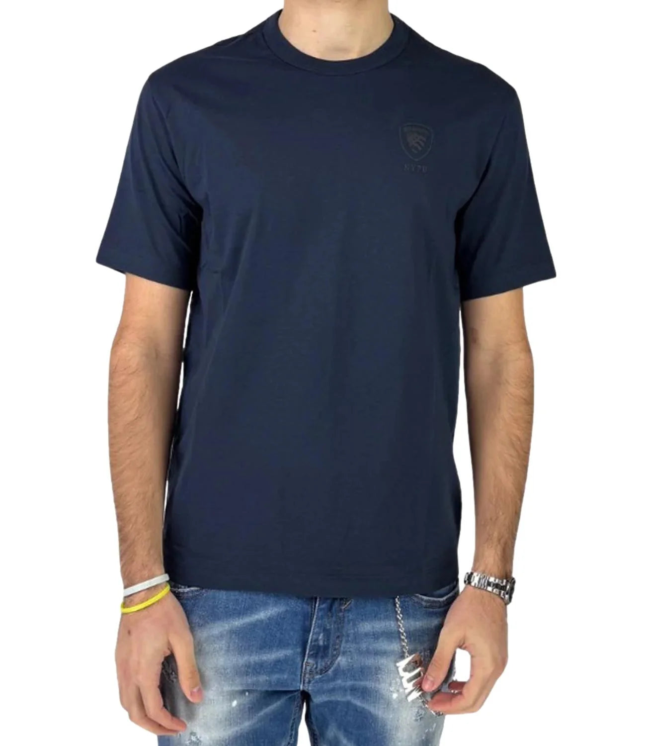 Blauer T-shirt uomo 26SBLUH02302 mod. Eutaw Blu