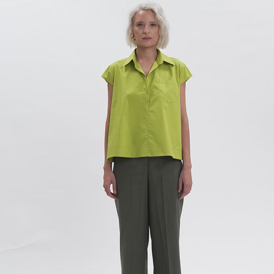 Pantaloni ampi donna White Wise colore safari video tutti i lati