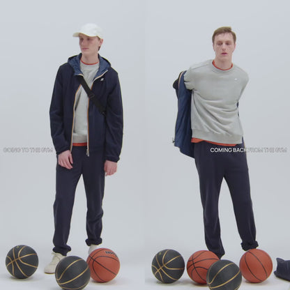 k-way giacca unisex jake reversibile blu vista frontale video