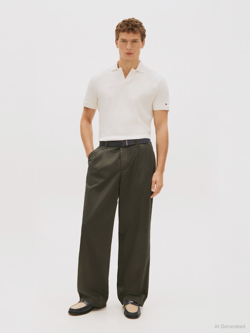 dettaglio logo ricamato polo Tommy Hilfiger manica