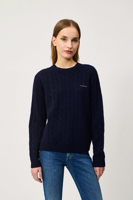 Roy Roger's maglia donna Crew cable WOMAN Cashmere wool blend. - immagine 1