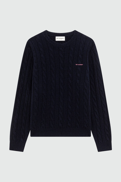 Roy Roger's maglia donna Crew cable WOMAN Cashmere wool blend. - immagine 5