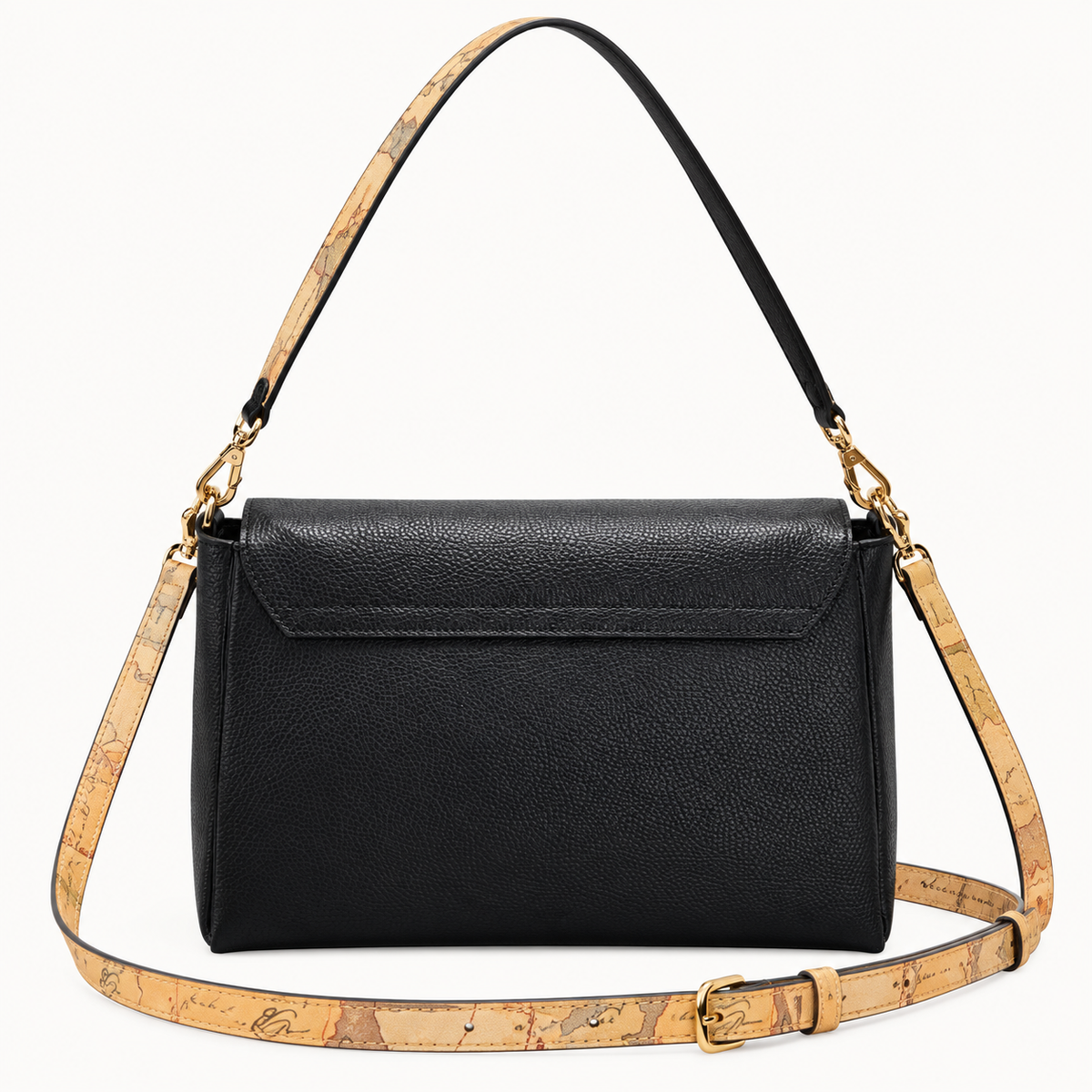 1^ Classe borsa donna sottospalla con patta nero LG35 M630 0001 - immagine 2