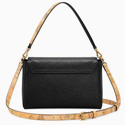 1^ Classe borsa donna sottospalla con patta nero LG35 M630 0001 - immagine 2