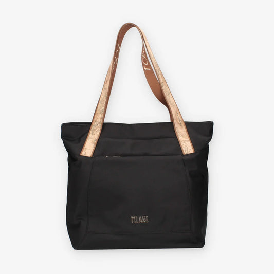 Schwarze Schultertasche und Geo Classic Shopper für Damen der 1. Klasse