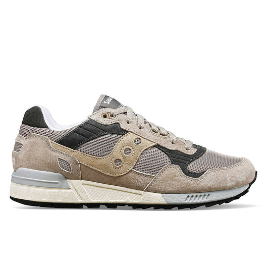 Sneakers uomo Saucony Shadow 5000 in suede e mesh beige-marrone