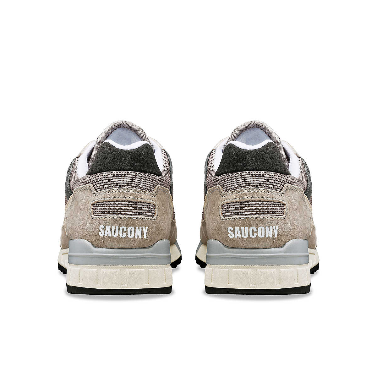 Sneakers uomo Saucony Shadow 5000 in suede e mesh beige-marrone dietro