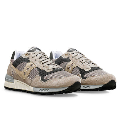 Sneakers uomo Saucony Shadow 5000 in suede e mesh beige-marrone lato