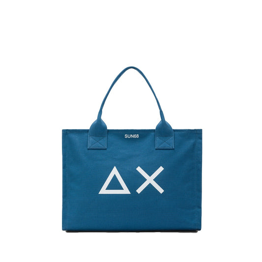Borsa mare donna SUN68 in canvas con manici e tracolla regolabile