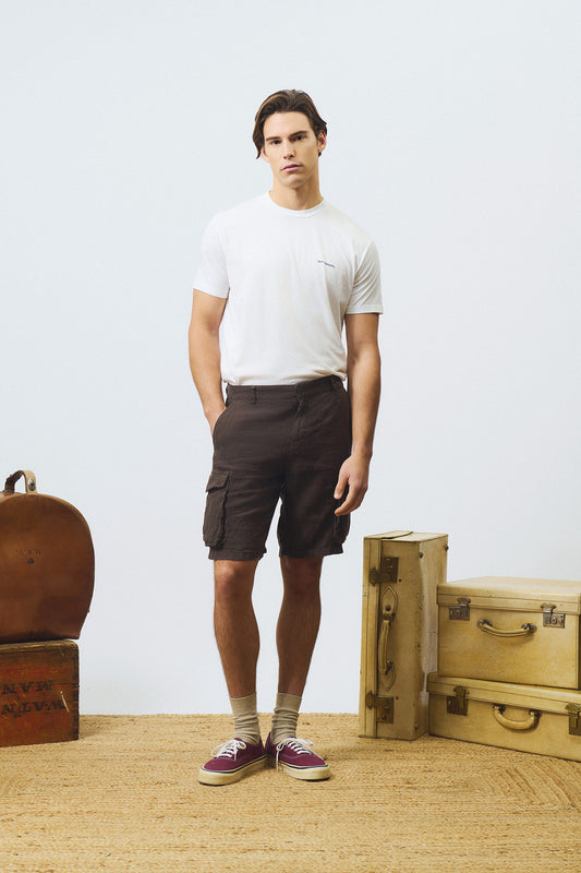 T-shirt Roy Roger's bianco optic white indossata modello