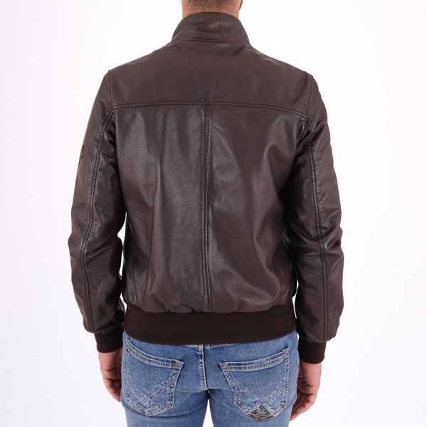 Roy Roger's Capospalla uomo Barracuda padded man leather washed RRU800CB94XXXX