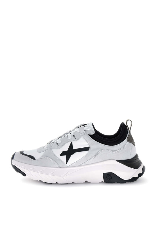 Sneaker uomo W6YZ NEXT-M white black vista laterale esterna