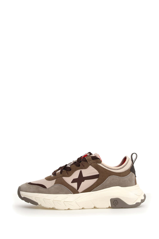 w6yz sneaker uomo next-m taupe beige light brown vista laterale