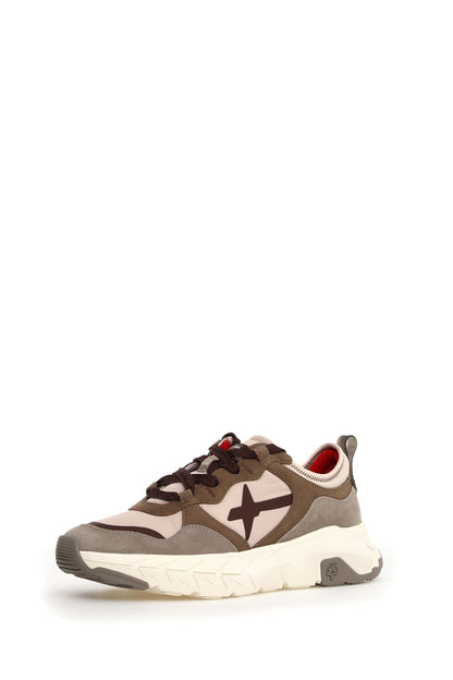 w6yz sneaker uomo next-m taupe beige light brown vista laterale