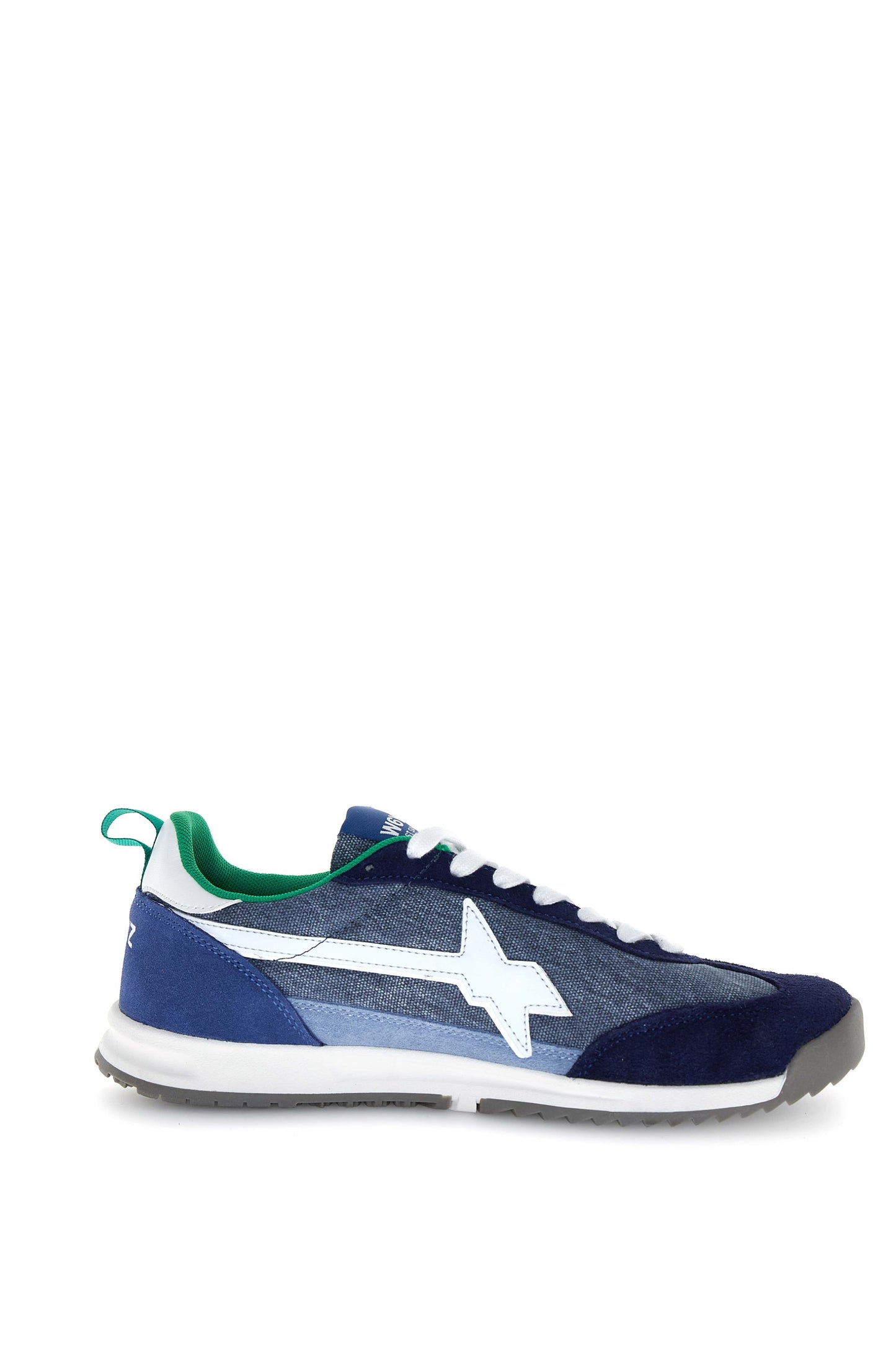 Sneaker uomo W6YZ KEY-M navy jeans vista laterale interna