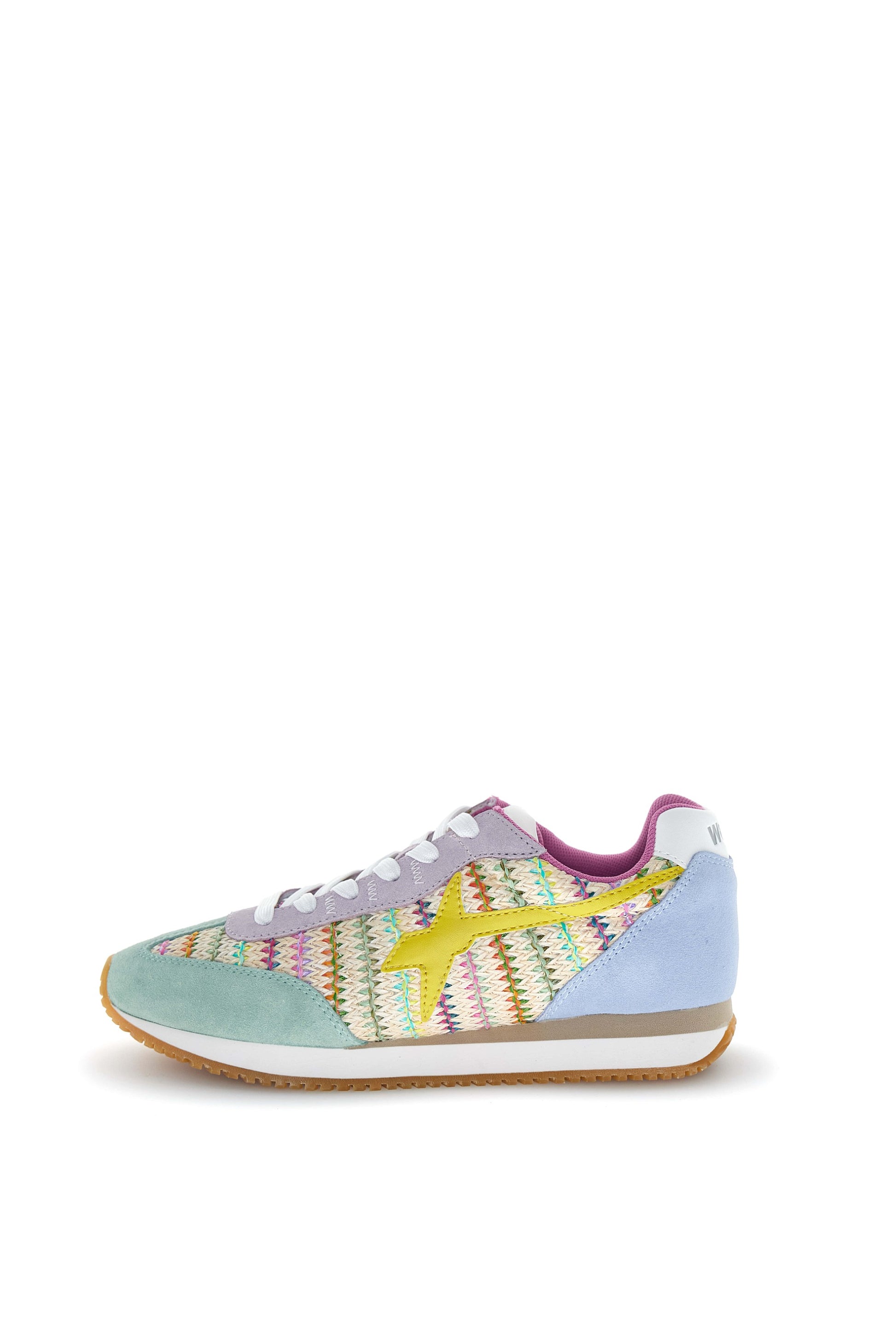 w6yz samoa 2019023161f33 light green multicolor sneaker donna vista laterale