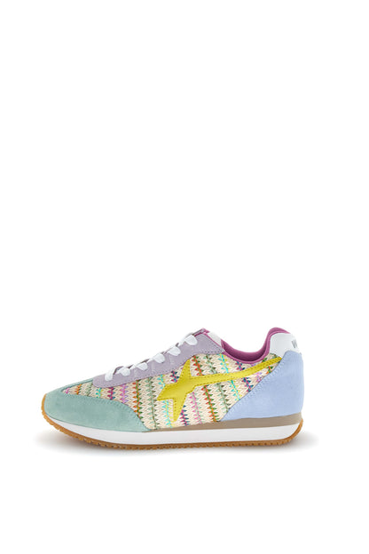 w6yz samoa 2019023161f33 light green multicolor sneaker donna vista laterale