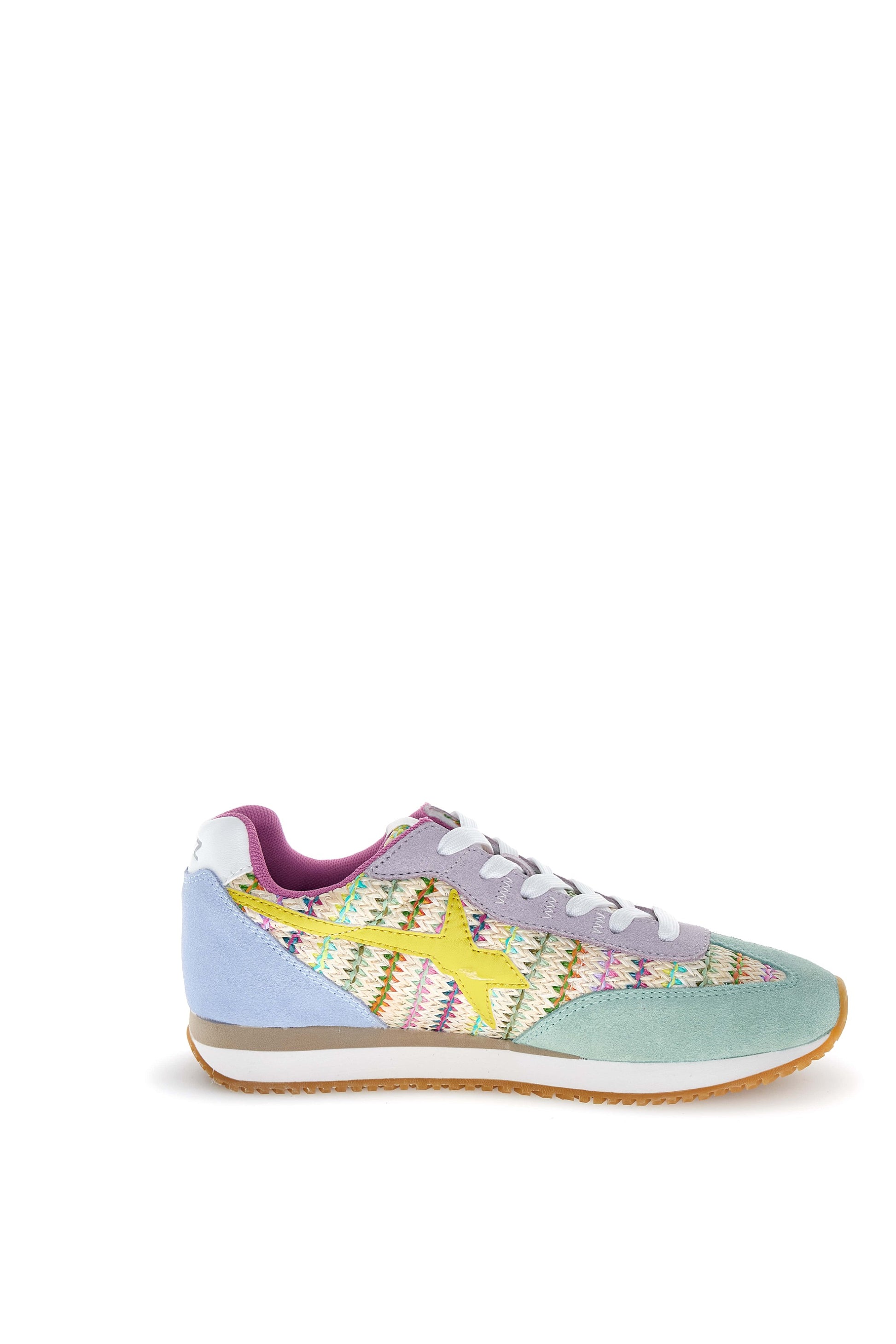 w6yz samoa 2019023161f33 light green multicolor sneaker donna vista laterale